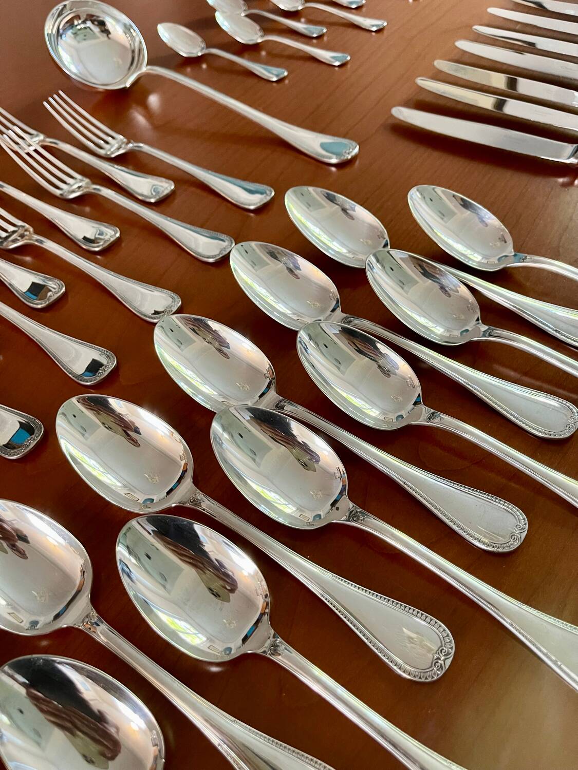 Christofle Malmaison 49-piece cutlery set for 12 people, excellent condition