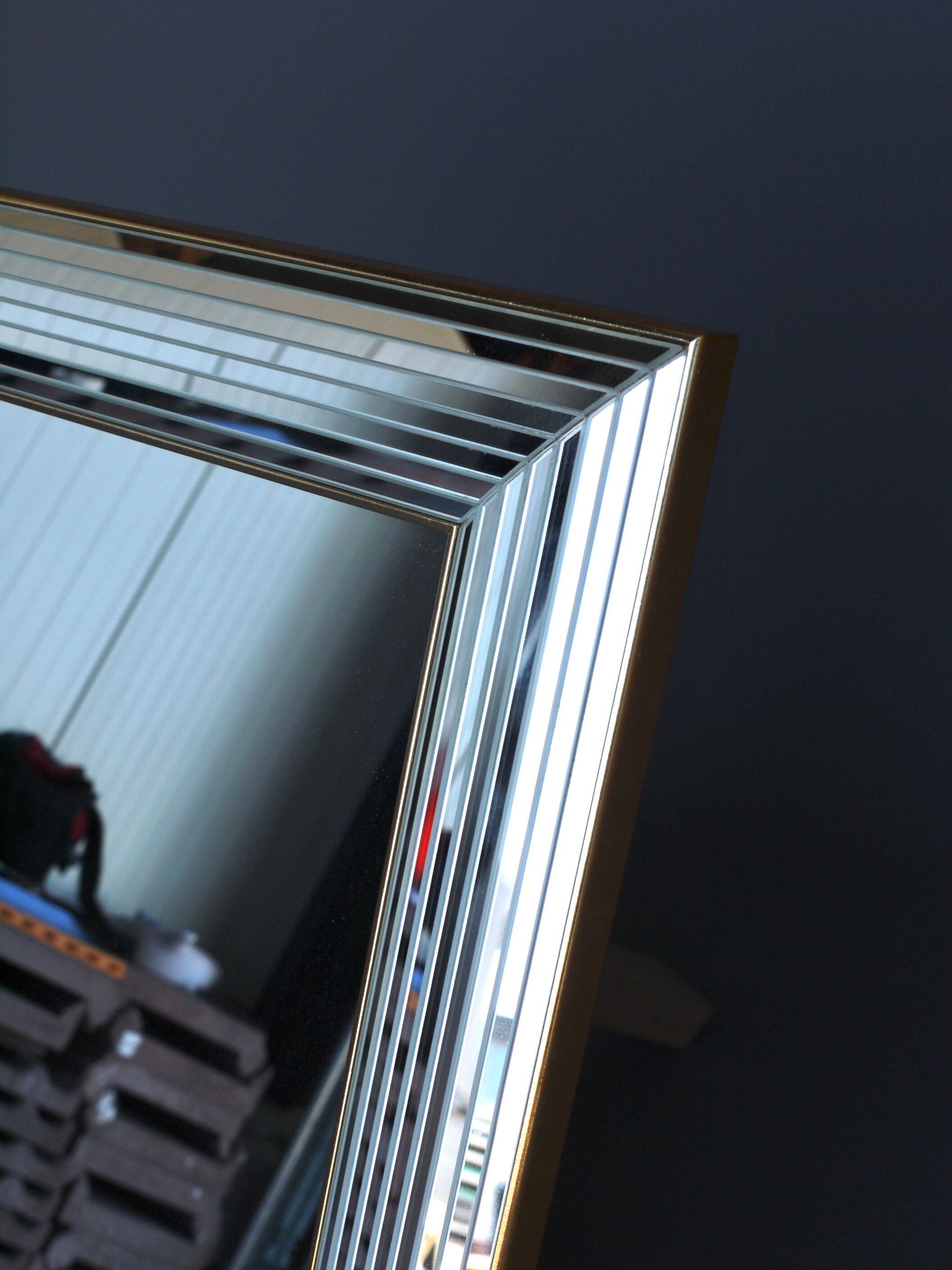 Miroir mural belge vintage par deknudt, années 1980