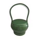 Green lacquered chinese egg basket