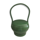 Green lacquered chinese egg basket