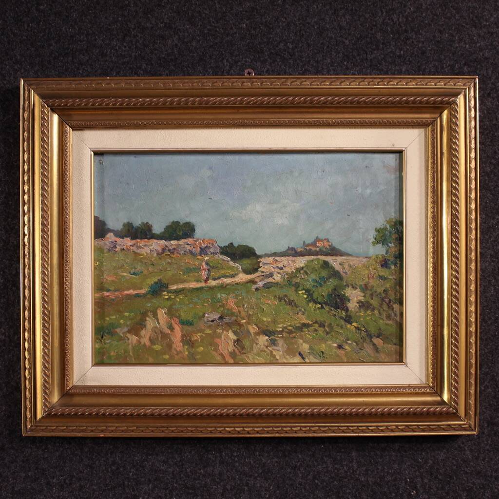 Signed Italian landscape painting from the 20th century