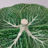 Ceramic dish with cabbage leaf compartments