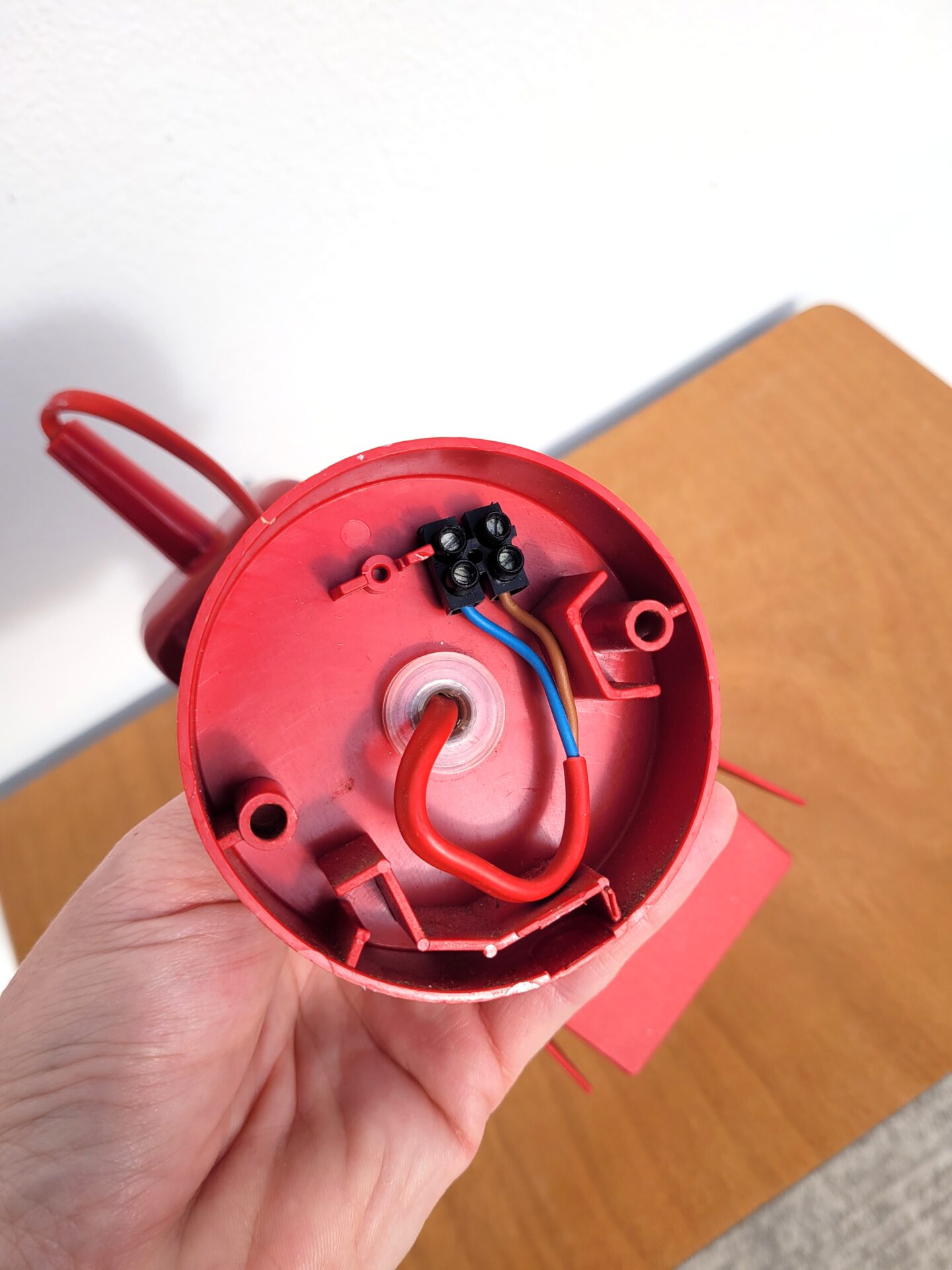 Vintage wall lamp in the style of an 80s spotlight