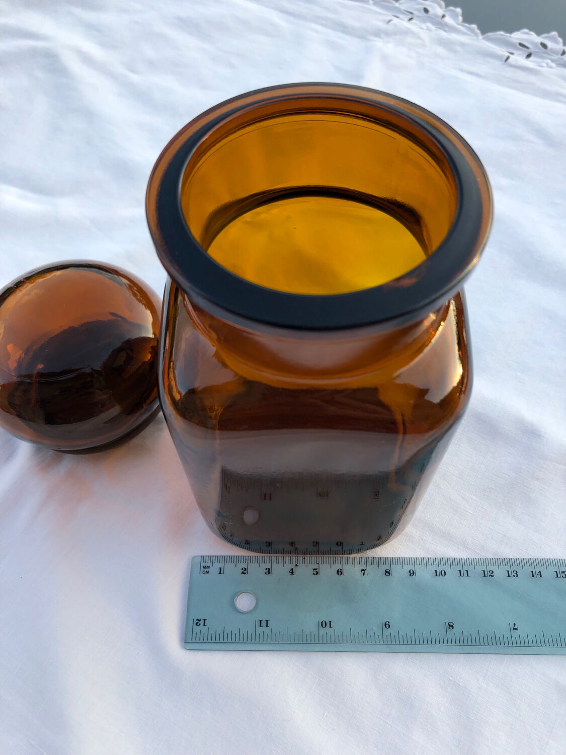 Vintage glass jar / spice jar