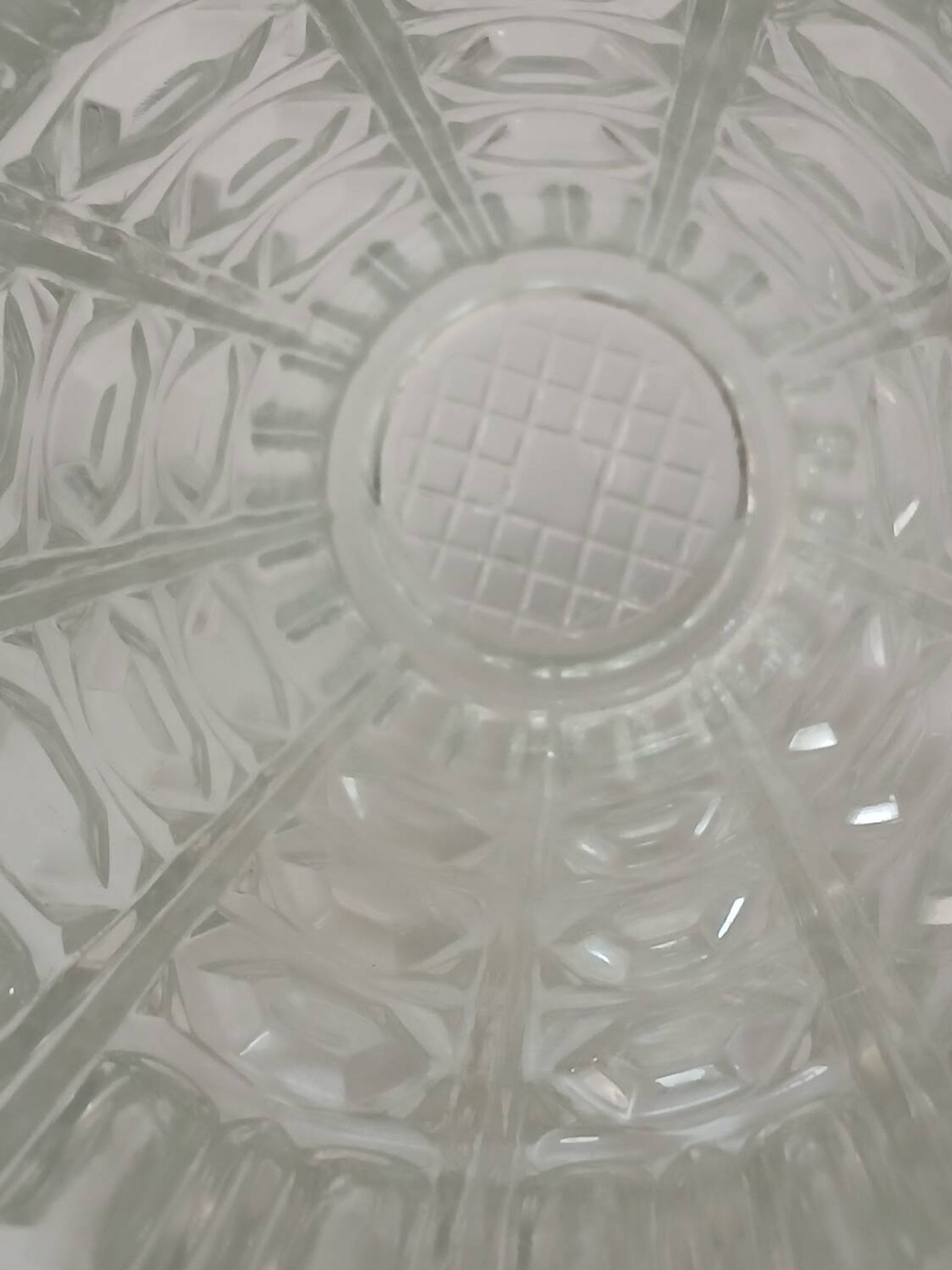 Vase en verre, motif "octogones"