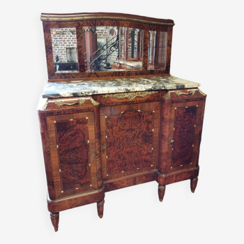 Louis xv style mahogany sideboard with marble top