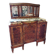 Louis xv style mahogany sideboard with marble top