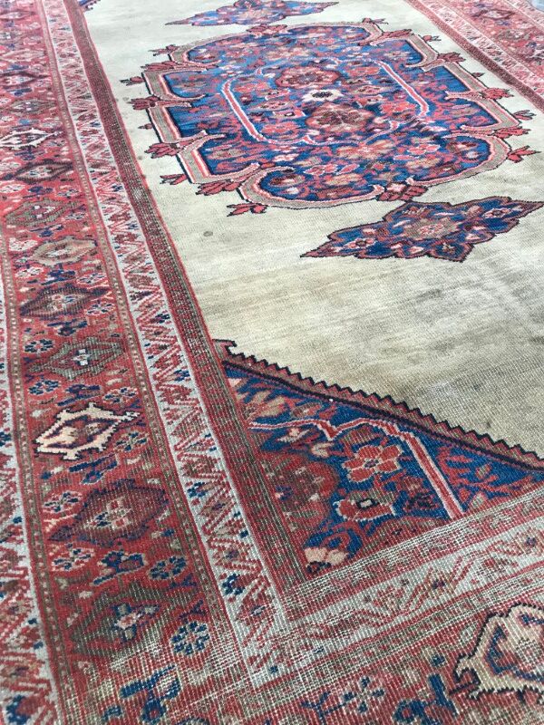 Nice old carpet Persian Mahal ziegler faitg hand 147 X 237 CM