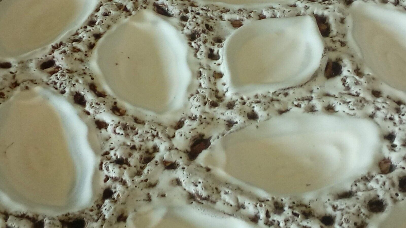 Vintage Vallauris Fat Lava ceramic oyster plate dish