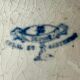 Vintage Blue Decorated Porcelain Washbasin