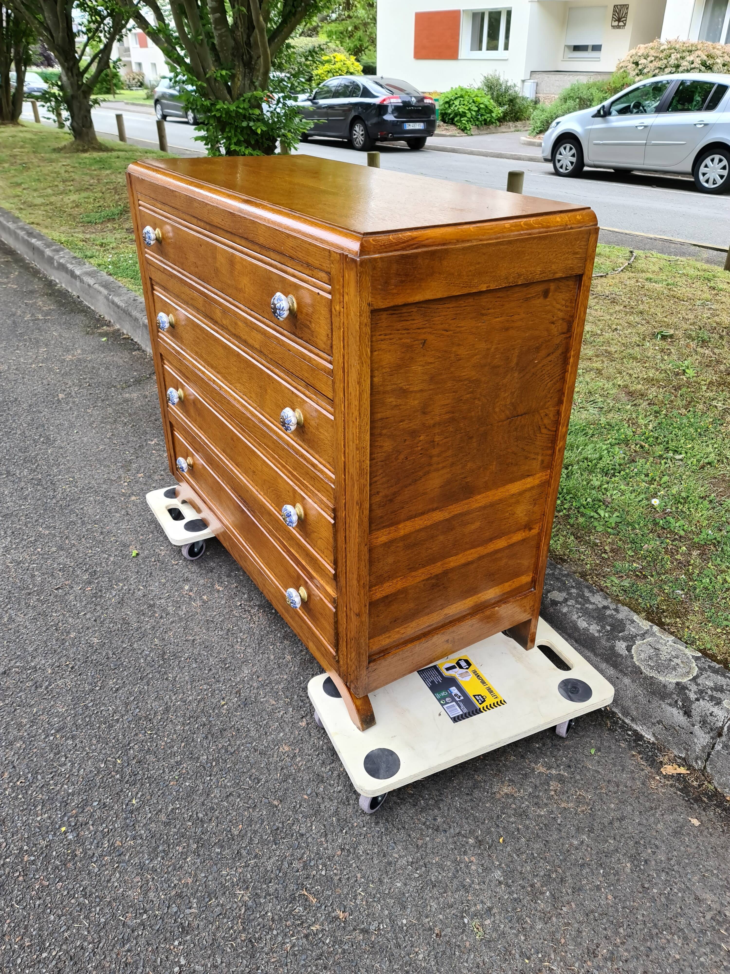 Art Deco dresser in solid wood  1940