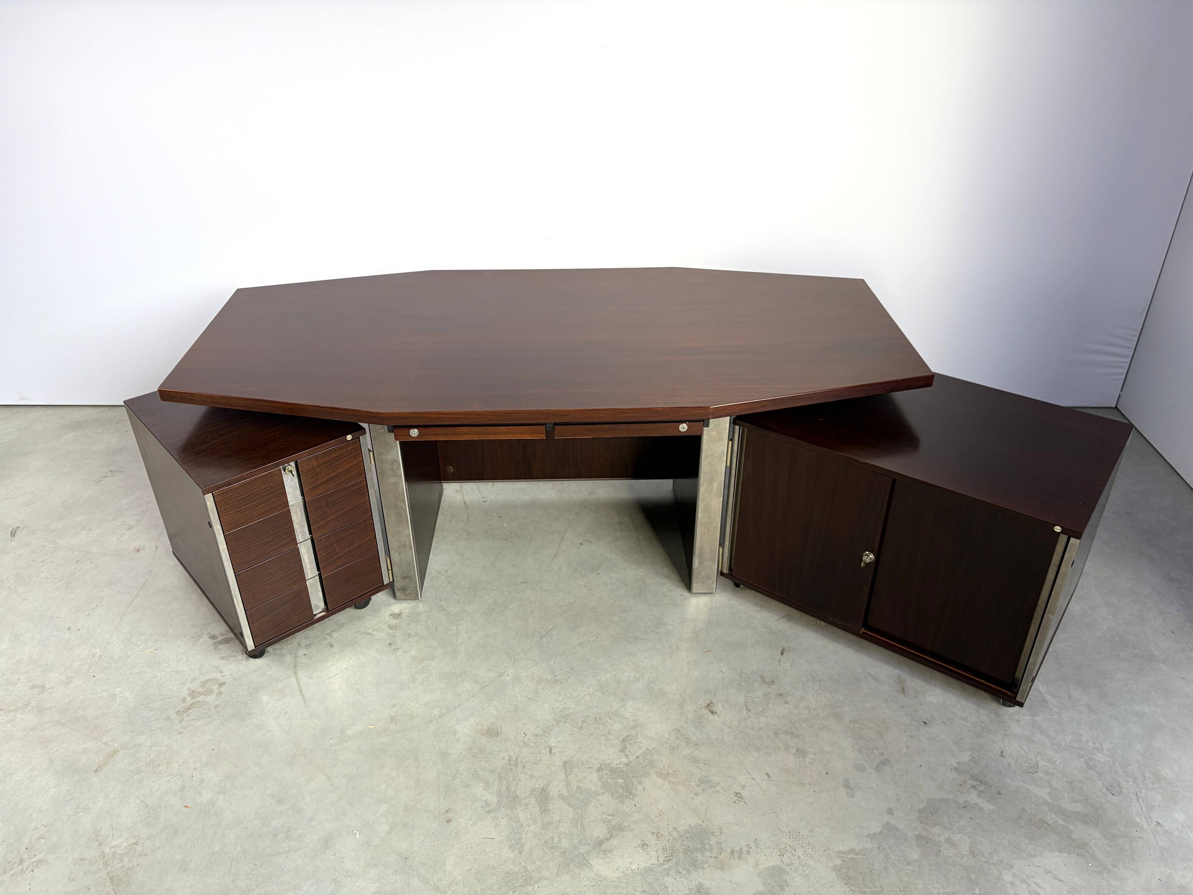 Vintage desk by Ennio Fazioli/Ico Parisi for Mim Italy, 1970s
