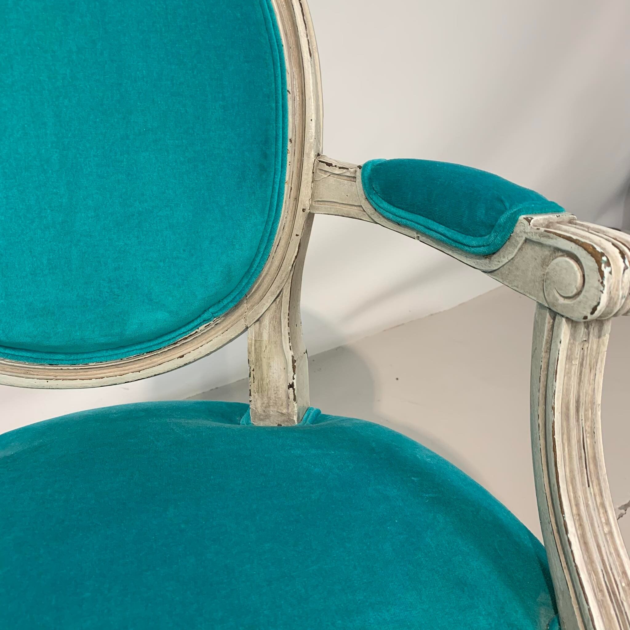 Pair of Louis XVI convertible armchairs