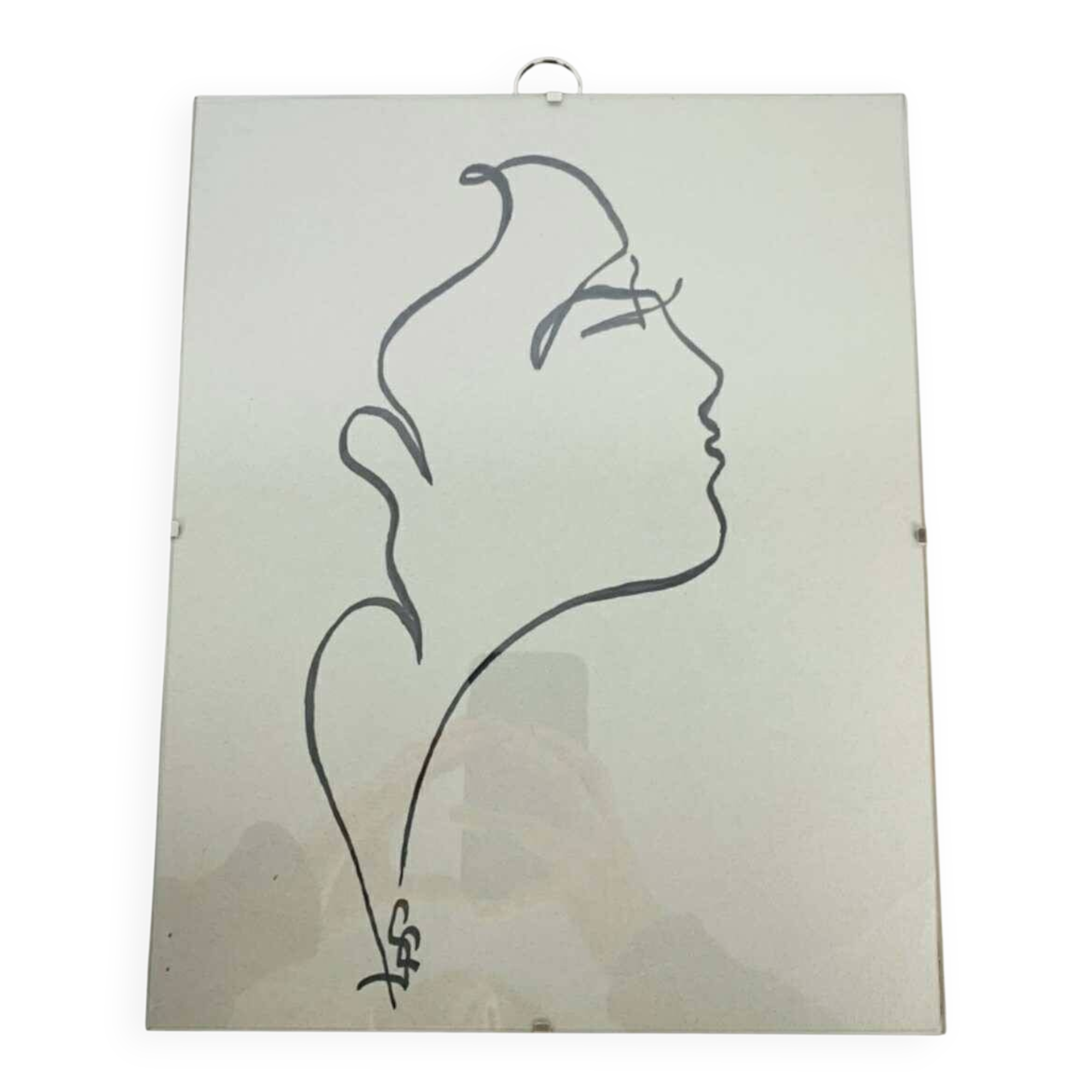 Illustration of a woman's profile portrait