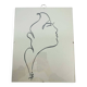 Illustration of a woman's profile portrait