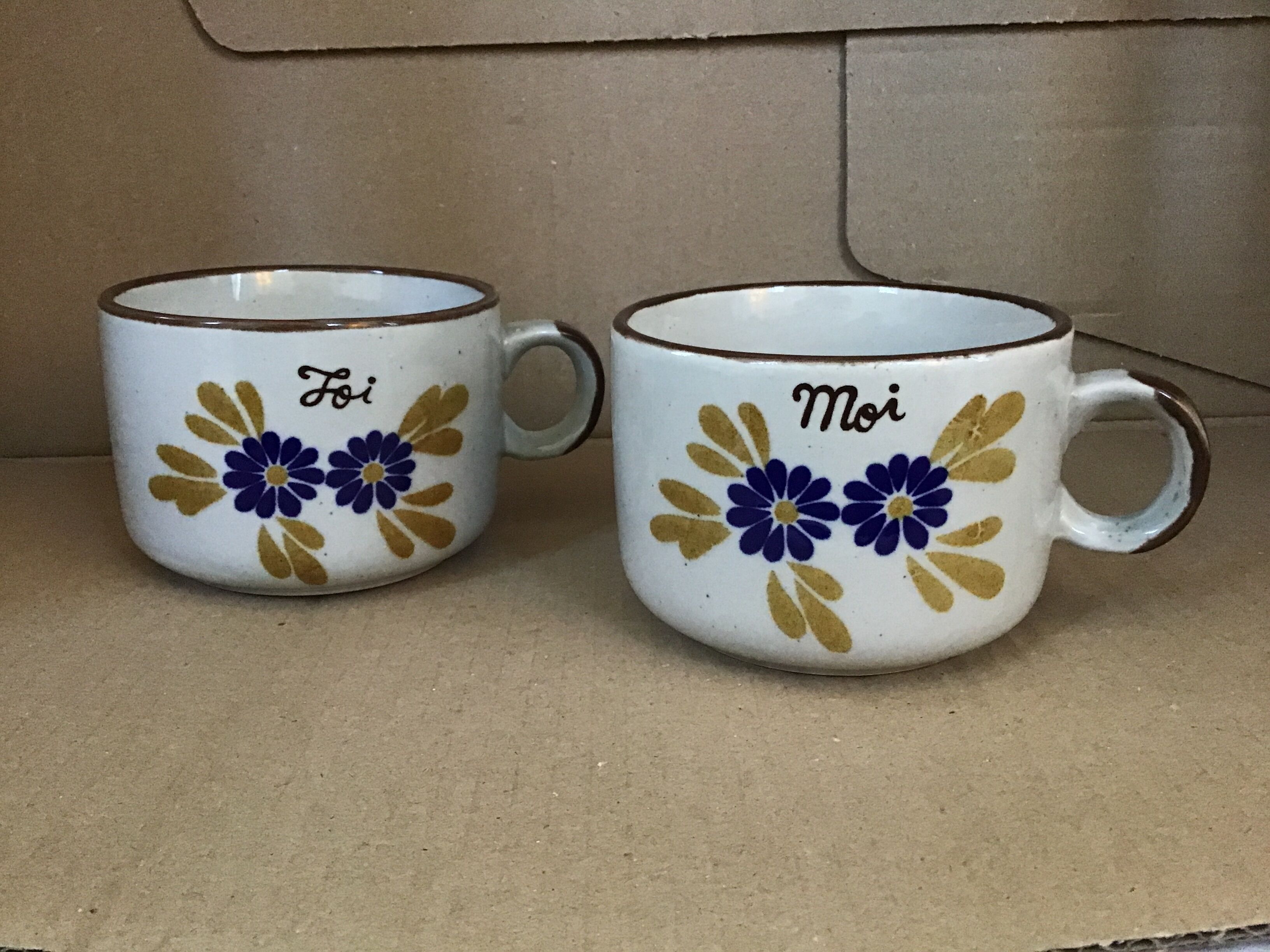 Duo de tasse toi et moi en grès