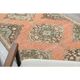 Tapis couloir vintage turc Oushak fait main en laine et coton orange des années 1970 112x402