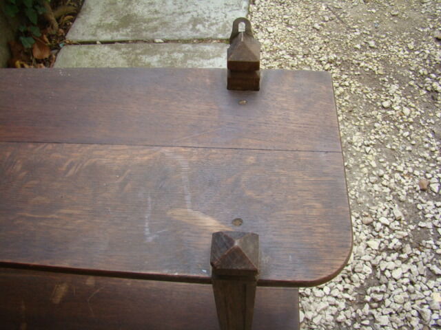 Old solid oak corner shelf