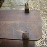 Old solid oak corner shelf
