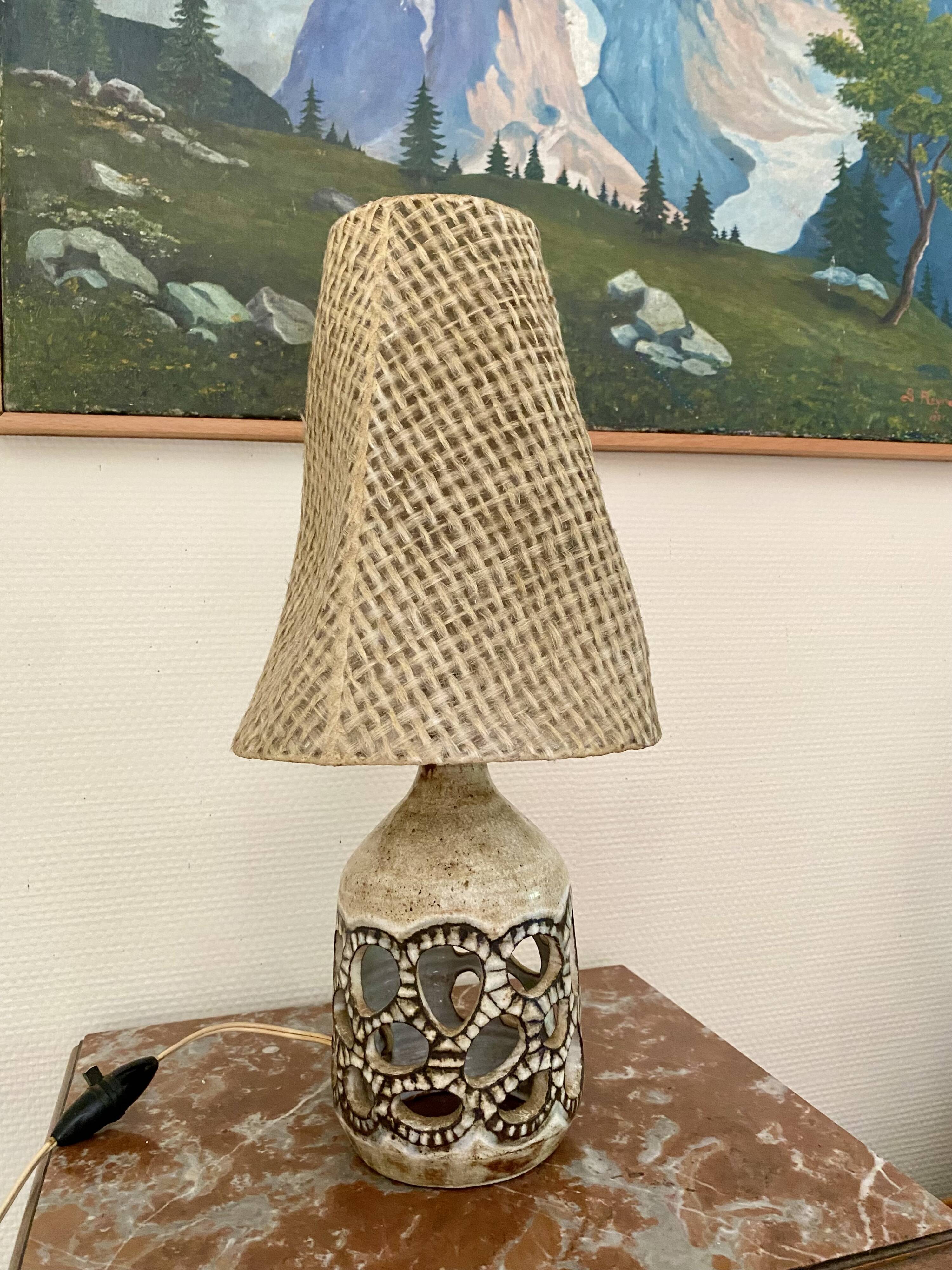 Lampe céramique atelier du Vieux Moulin Vallauris