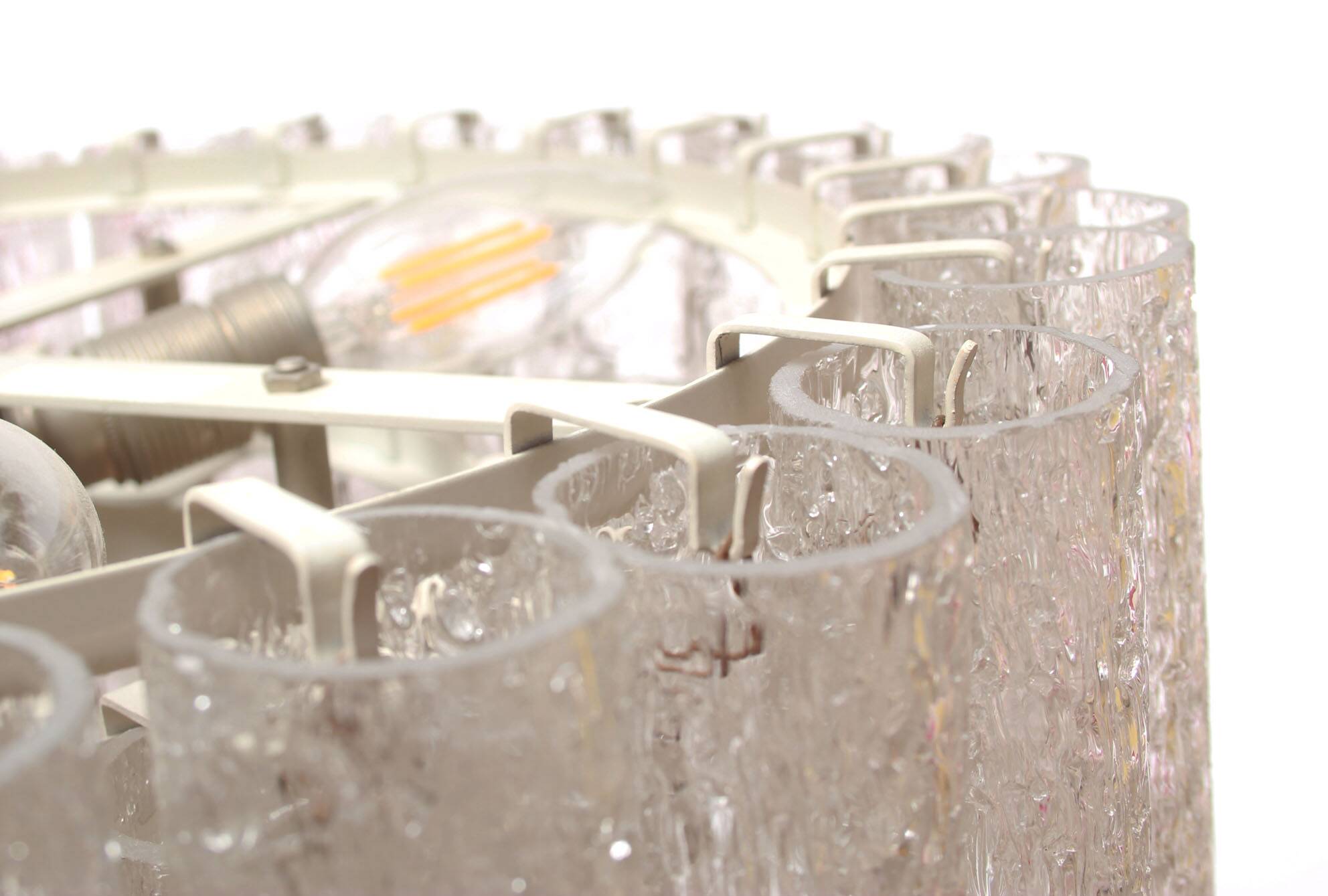 German 1960s chandelier with 60 cristall glass tubes