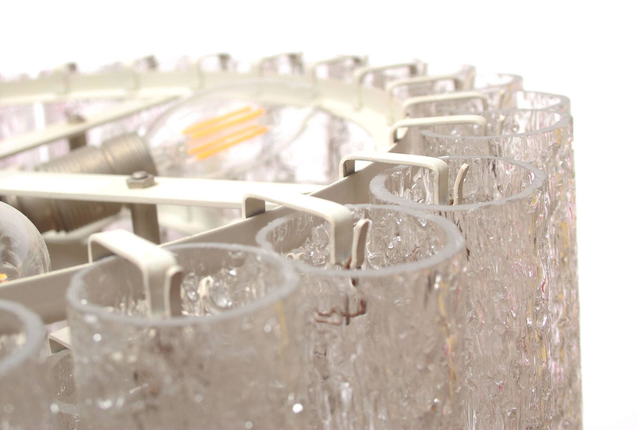 German 1960s chandelier with 60 cristall glass tubes