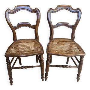 Paire N2 de chaises anciennes - 1900