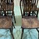 Série de 6 chaises bistrot anglaises en orme années 70