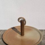 Stoneware and wood cheese board