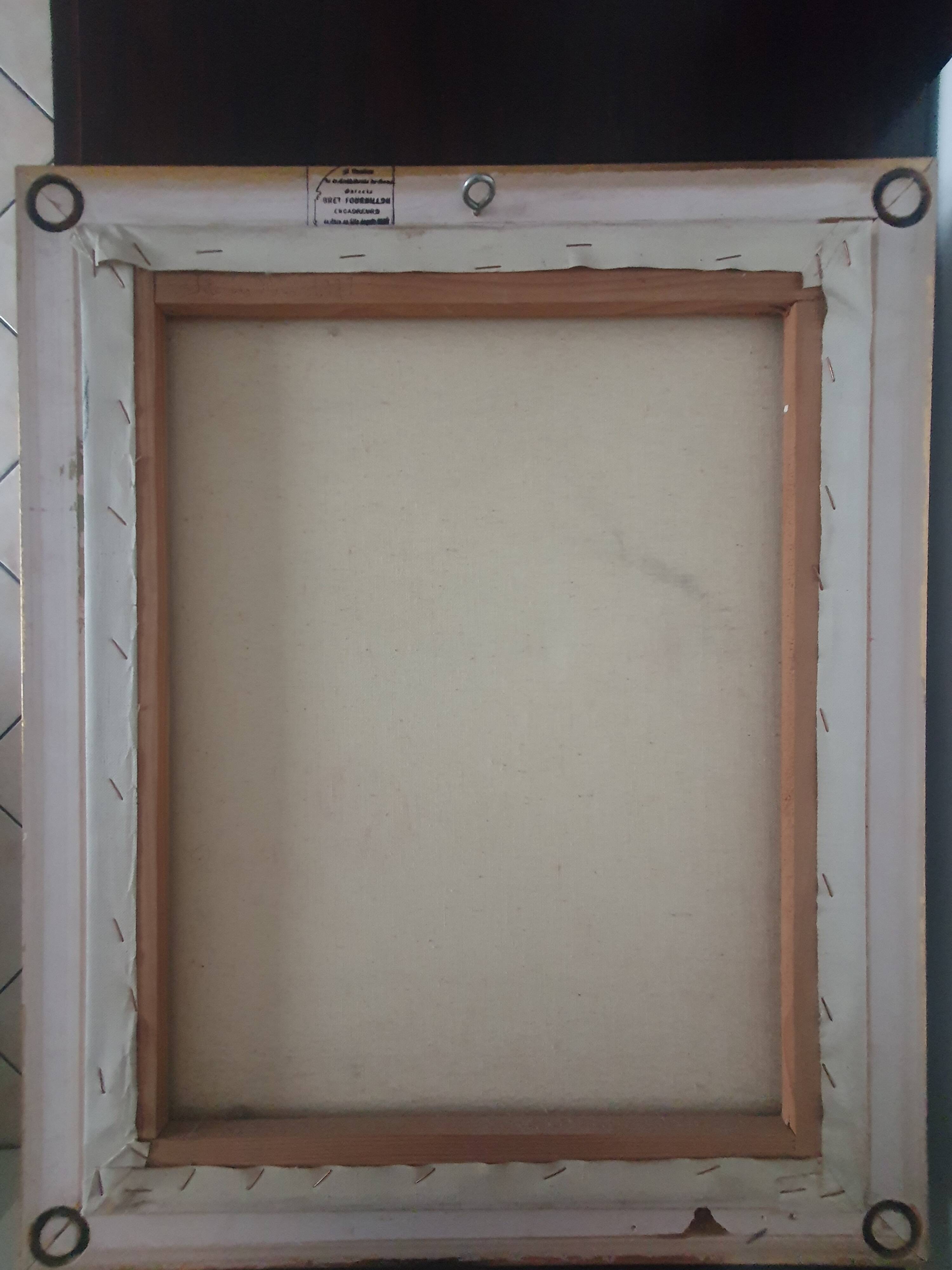 Floral painting R. Rosini, very good condition.