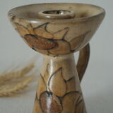 Ceramic candle holder Vallauris decoration Sunflower