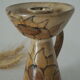 Ceramic candle holder Vallauris decoration Sunflower