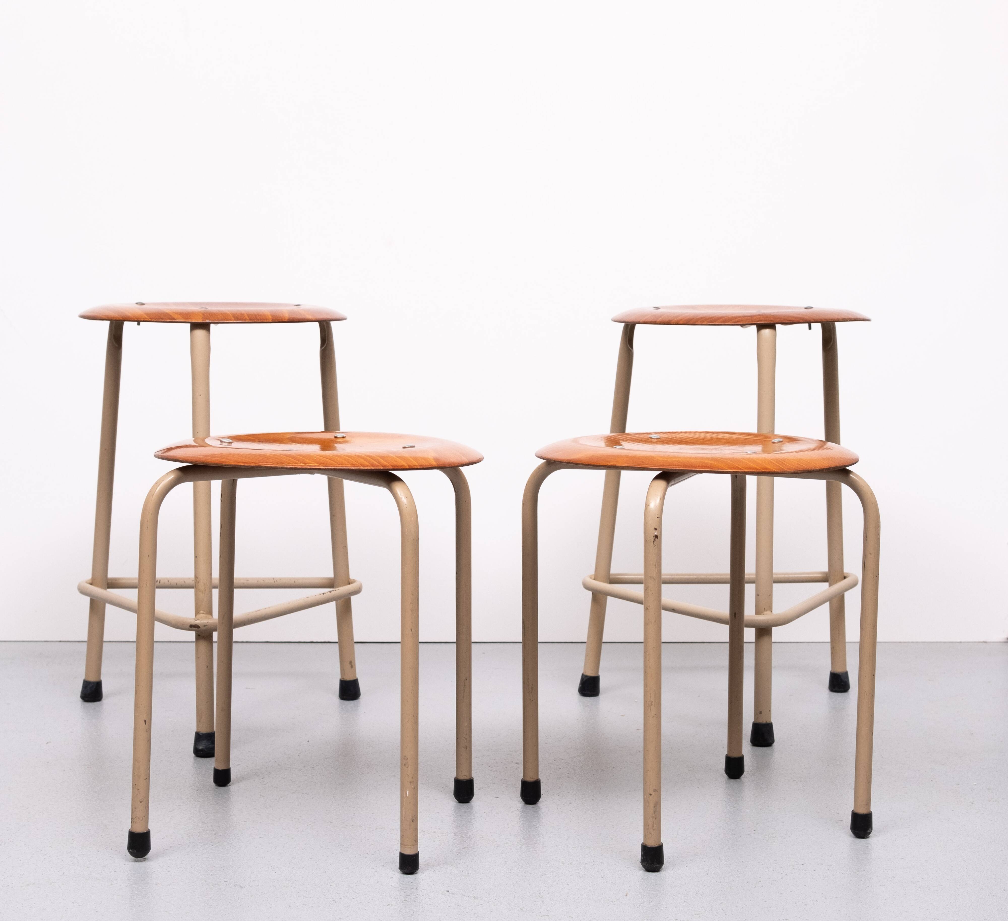 4 Industrial Marko working stools 1960s