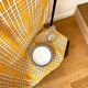 Yellow plaid cotton tablecloth ☐ 140 x 175 cm