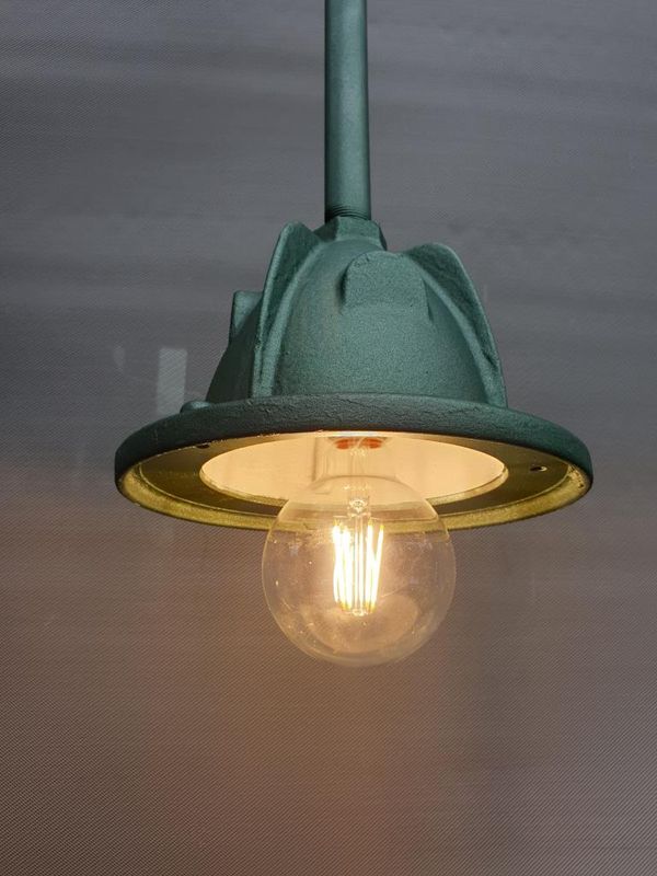 Suspension d'atelier avec perche vert métallisé