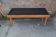 1960s brown wooden coffee table with integrated black top - Mid-Century style