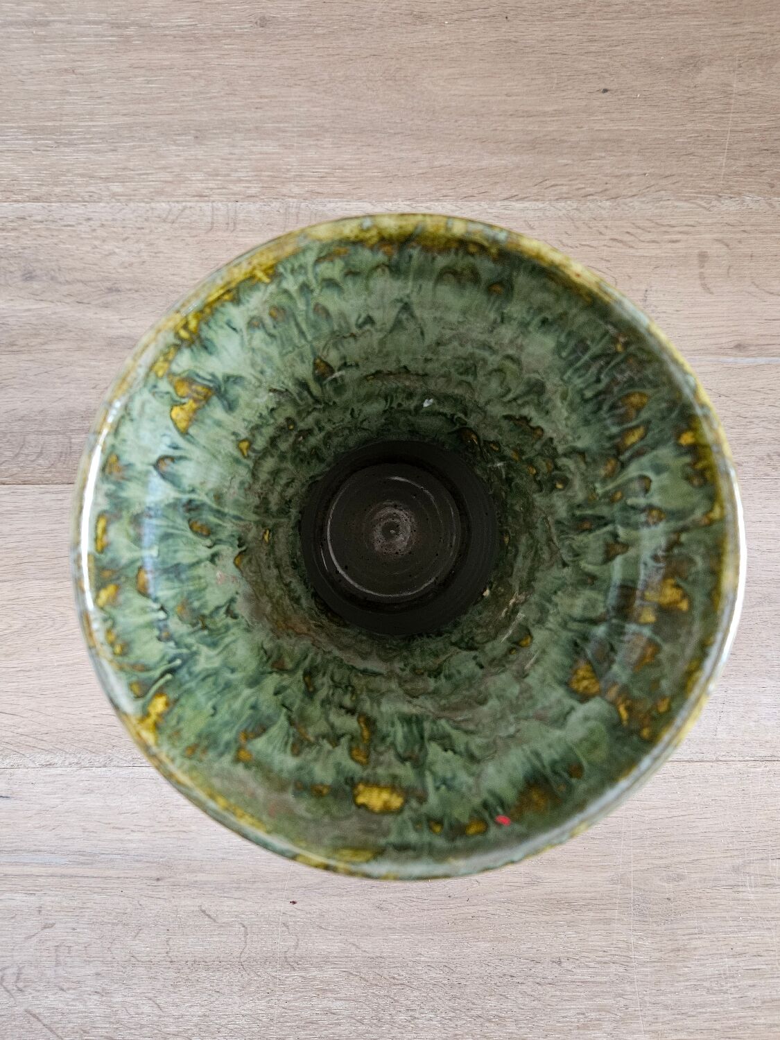 Vase vert olive et fat lava crème chantrier sauzelles