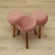 Set of three pink footstools, Danish design, 1960s, production: Denmark