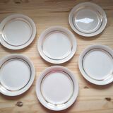 12 Villeroy & Boch cream plates with golden edging, 6 flat and 6 hollow plates