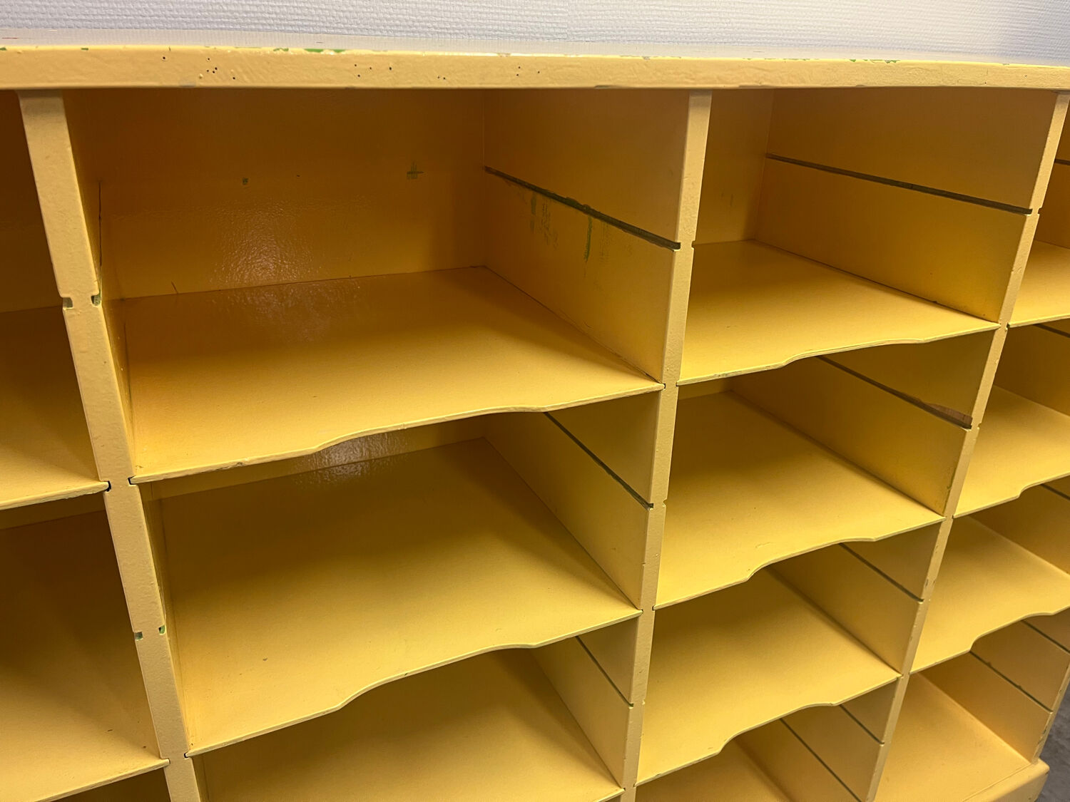 Old workshop furniture / wooden locker / sorting furniture / counter