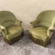Nice pair of Napoleon III era toad armchairs