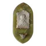 Green onyx wall stoup