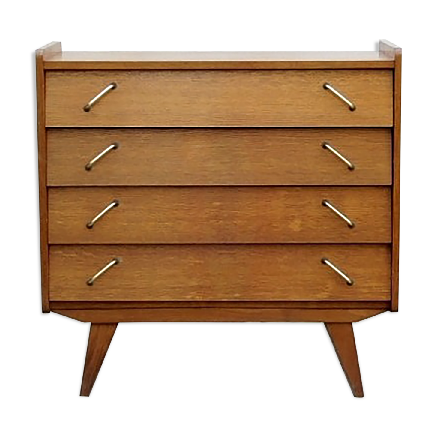 Vintage 1960s chest of drawers with compass feet