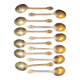 Title: Set of 12 Small Moka Spoons Gold-Plated – Vintage Elegance