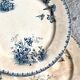 6 dessert plates Sarreguemines in iron earth, service "Tsarina"
