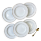 6 deep plates in white and gold porcelain, Bavaria model "Annabell"