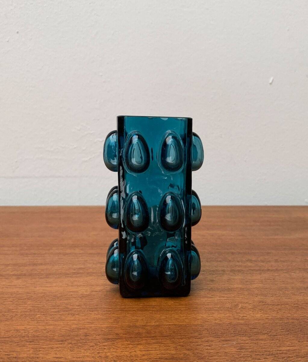 Bubble glass vase from the mid-century Scandinavian space age by Wilhelm Braun-Feldweg for Hirschberg, 1960s.
