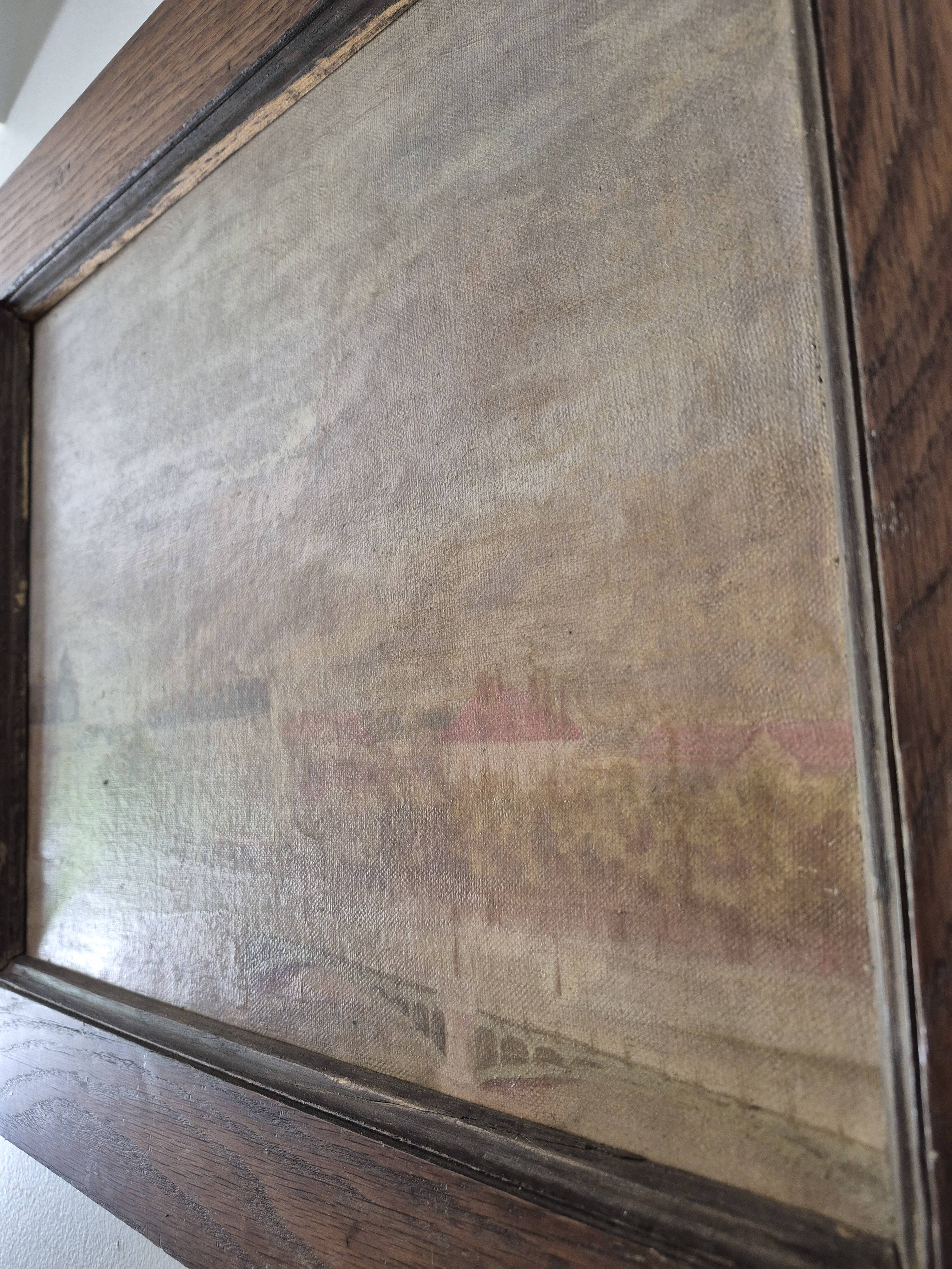 Painting, oil painting, Notre-Dame Bridge, Paris