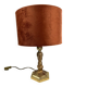 Lampe en laiton et velours