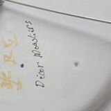 Plat décoratif en faïence française à décor d’oiseau décor Moustiers